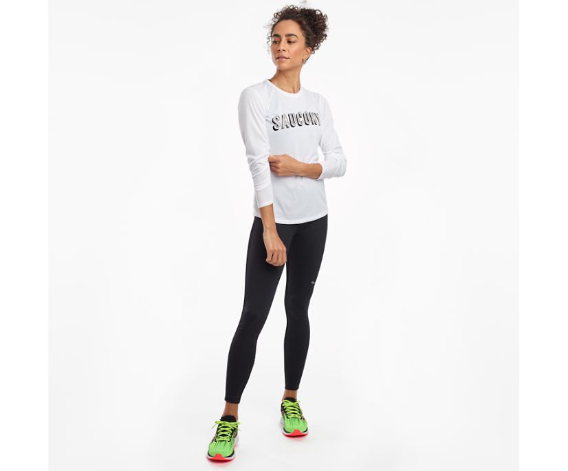 Saucony Stopwatch Long Sleeve Women's Shirts White | Canada 298SGLO